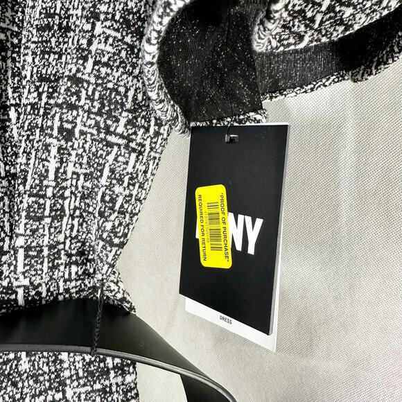 DKNY Women's Textured-Knit Belted Fit & Flare Dress Size US 10 - Picture 5 of 10